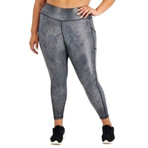 Ideology Womens Activewear Plus Size Active Shine 7/8 Leggings 1X